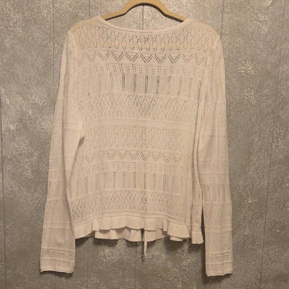 (NWOT)BCX Women's Cream Cardigan Sweater - Picture 5 of 6